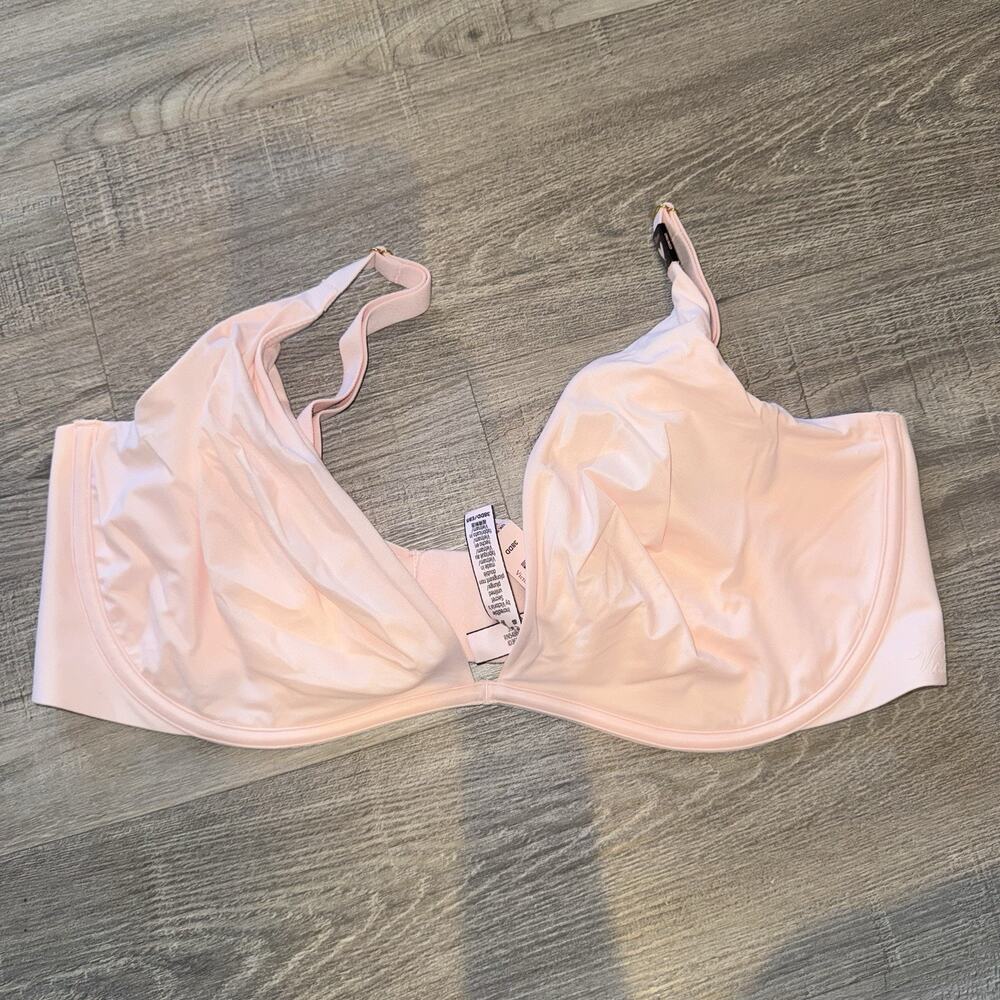 Victoria’s Secret Incredible Unlined Plunge Bra 38DD Pink Smooth NWT